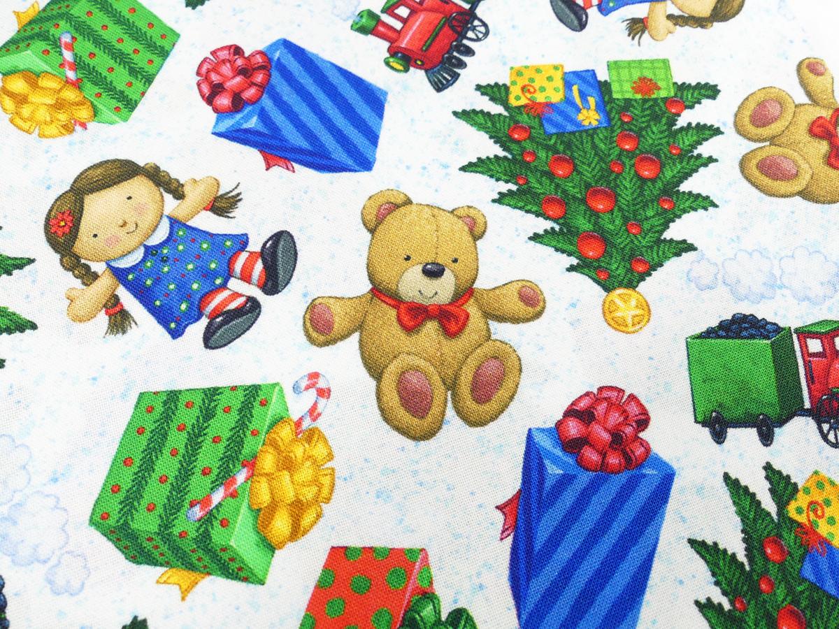 Patchworkstoff Jolly OL 'Santa Weihnachten Detailansicht